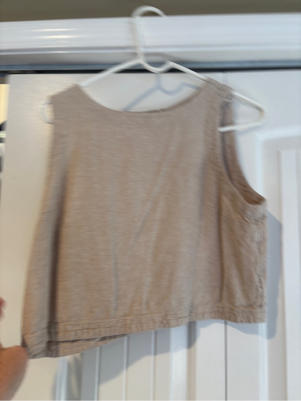 Old Navy Neutral Taupe Sleeveless Crop Tank